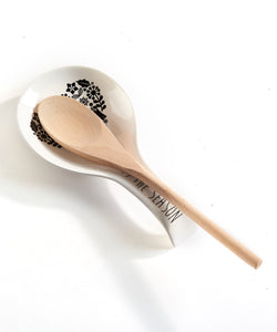 Black & White Scandi Ceramic Spoon Rest, 2 Styles