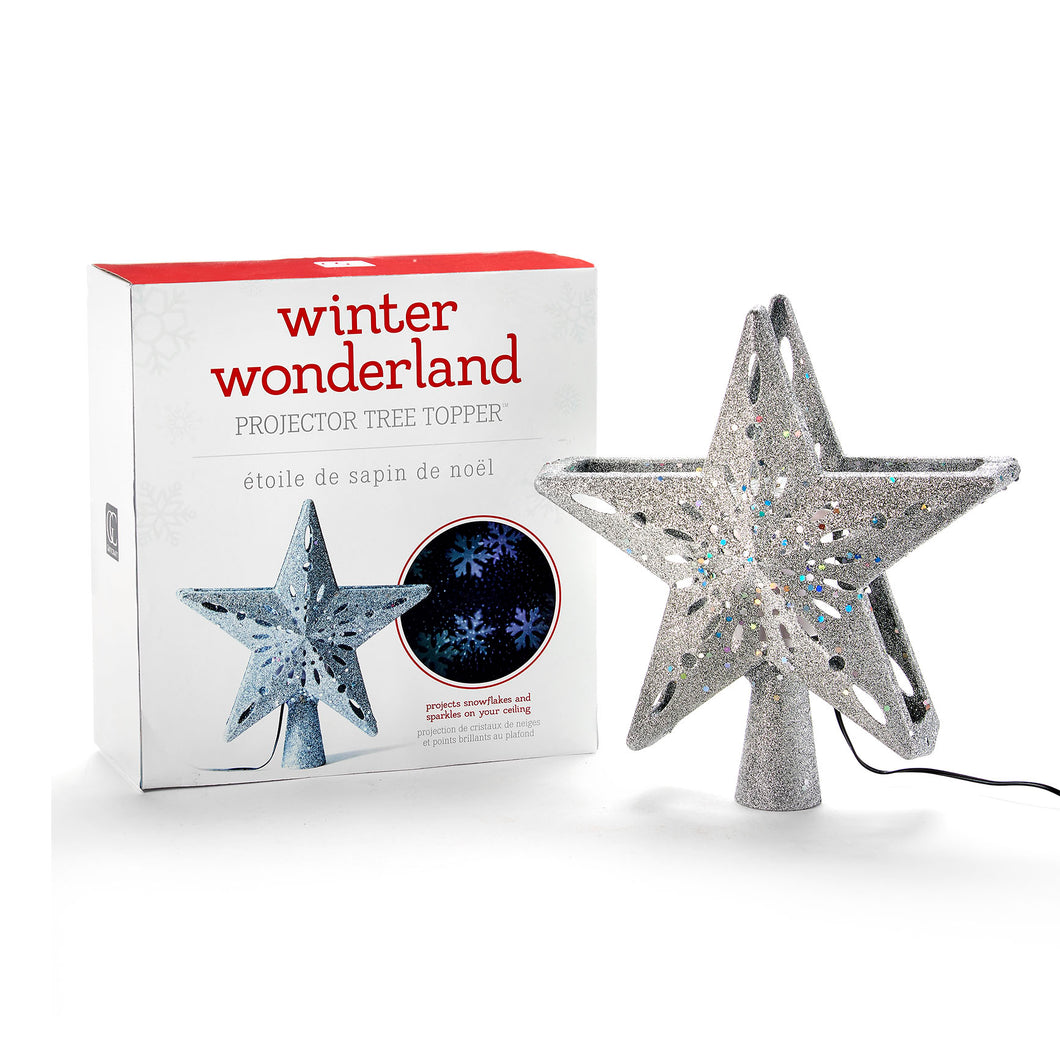 LED Star Tree Topper Projector, Silver