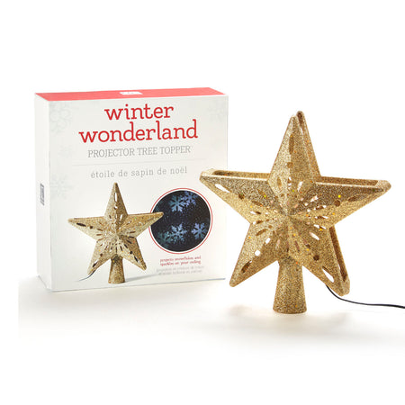 LED Star Tree Topper Projector, Gold