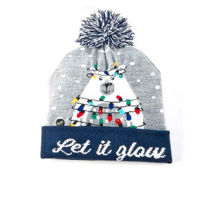 LED Christmas Toque with Pom Pom, 3 Styles