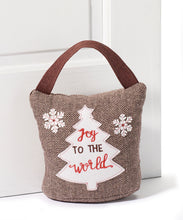 Load image into Gallery viewer, Brown Plush Christmas Door Stopper with Handle
