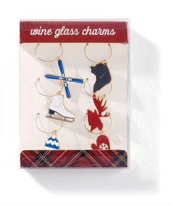 Winter Icons Wine Charms, Set of 6