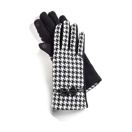 Black & White Texting Gloves with Bow, 2 Styles