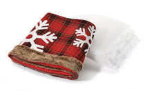 Load image into Gallery viewer, Plaid Tree Skirt with Faux Fur Trim
