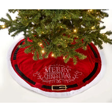 Load image into Gallery viewer, Red Santa&#39;s Belt Tree Skirt
