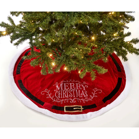 Red Santa's Belt Tree Skirt