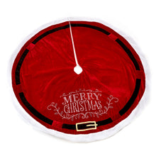 Load image into Gallery viewer, Red Santa&#39;s Belt Tree Skirt
