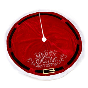 Red Santa's Belt Tree Skirt