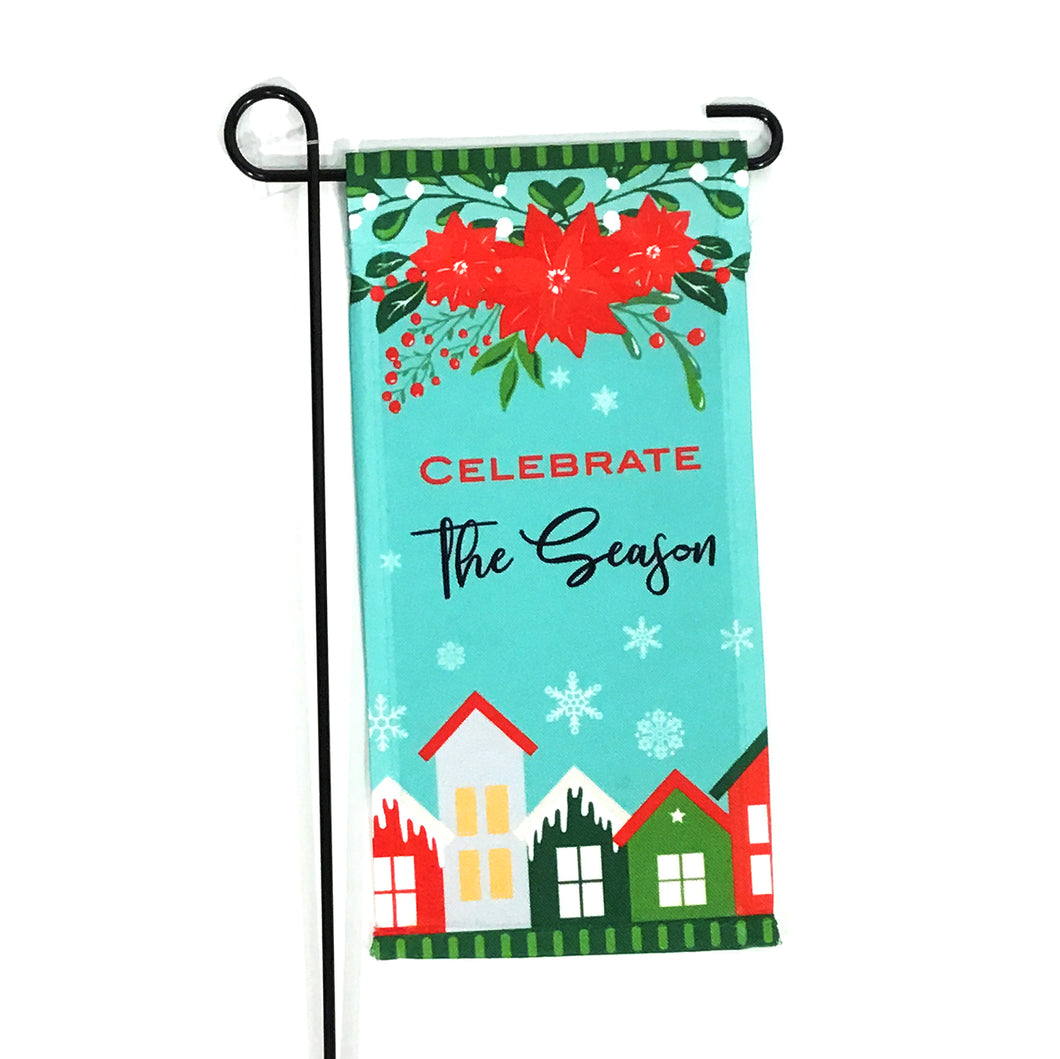 Mini Christmas Flag on Stake, 6 Styles