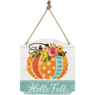 Metal Wall Sign, Hello Fall