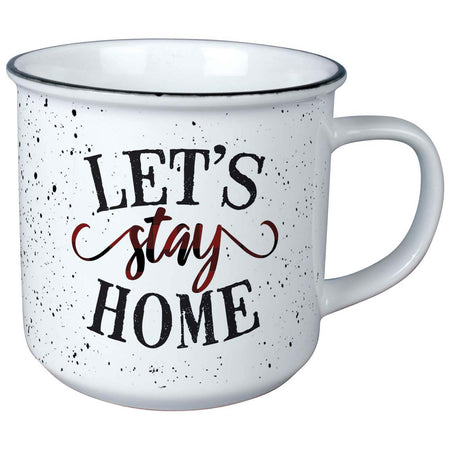 Ceramic Mug, Let's Stay Home,13oz