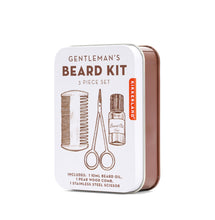 Load image into Gallery viewer, Gentleman&#39;s Beard Kit, 3 Piece Kit in Tin
