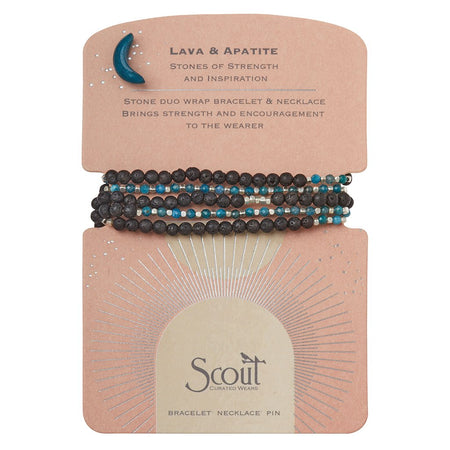 Stone Duo Wrap Bracelet, Lava & Appetite