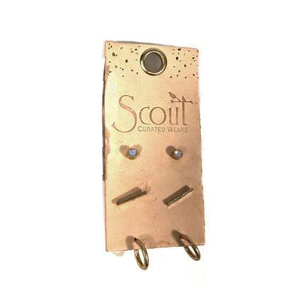 Scarlett Stud Earring Trio, Gold