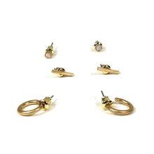 Load image into Gallery viewer, Scarlett Stud Earring Trio, Gold
