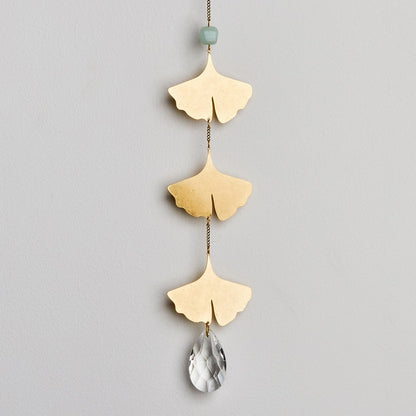 Botanical Leaf & Amazonite Suncatcher