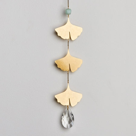 Botanical Leaf & Amazonite Suncatcher