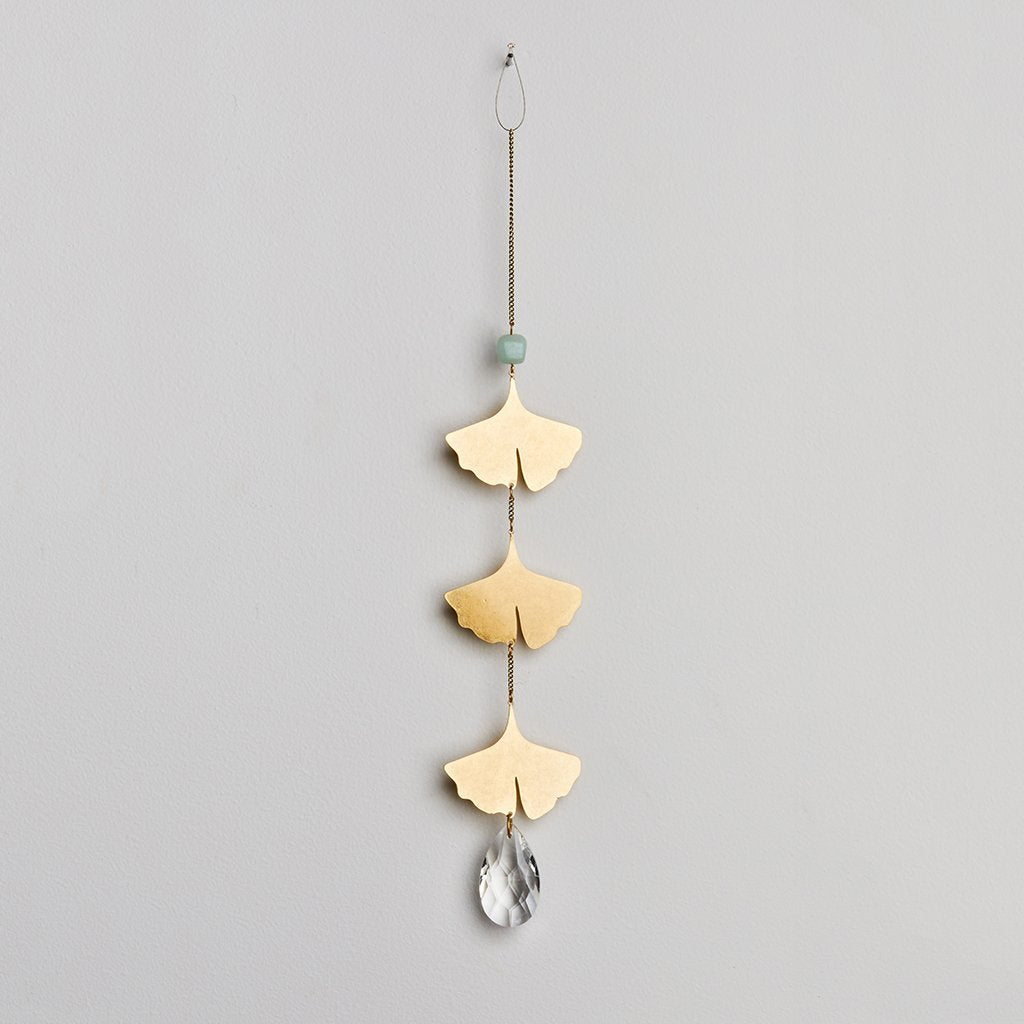 Botanical Leaf & Amazonite Suncatcher