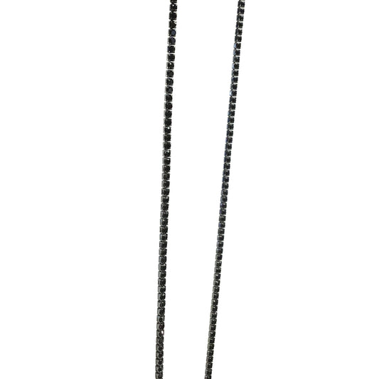 Cadence Slider Lariat Necklace, Black