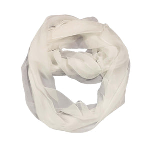 Chloe Ladies Fashion Infinity Scarf, Solid White