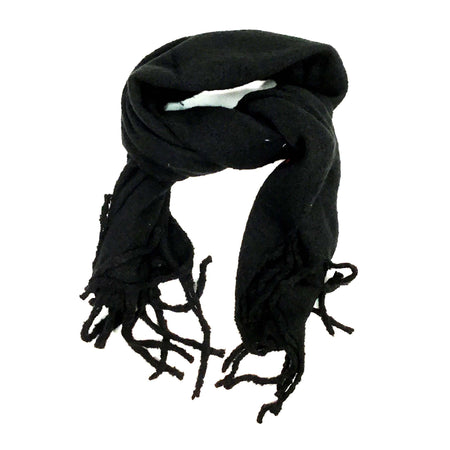 Ladies Scarf, Heidi Soft Fringed, Black