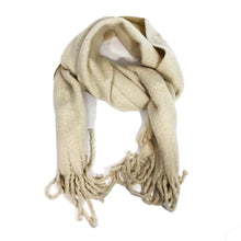 Load image into Gallery viewer, Ladies Scarf, Heidi Soft Fringed, Cream
