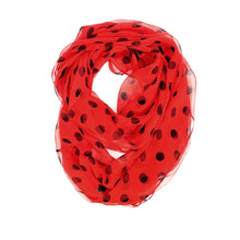 Load image into Gallery viewer, Chloe Ladies Fashion Infinity Scarf, Red/Dot
