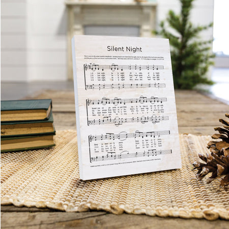 Wood Hymn Block Decor, Silent Night