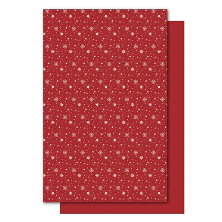 Tea Towel, Cotton, Christmas Julie Red Print, S/2