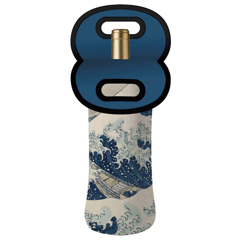 RainCaper Single Wine Tote, Hokusai The Great Wave