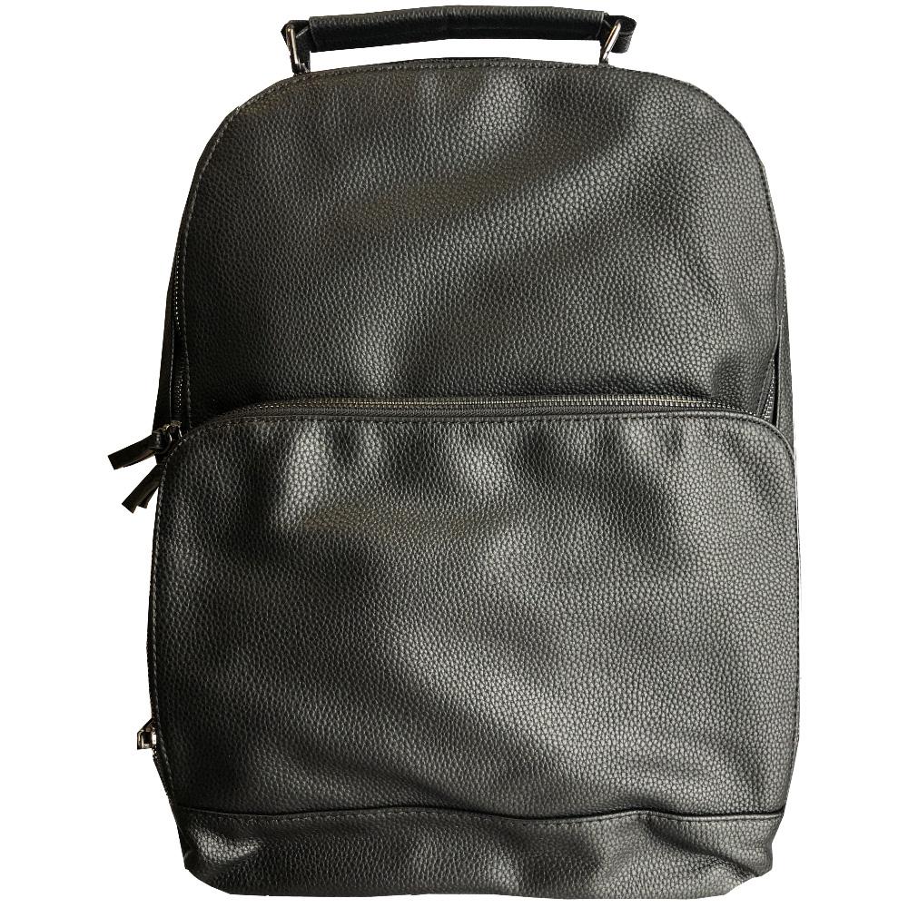 Men's Backpack, Pebbled Black