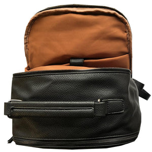 Men's Backpack, Pebbled Black