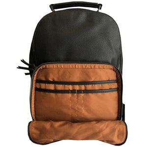 Men's Backpack, Pebbled Black