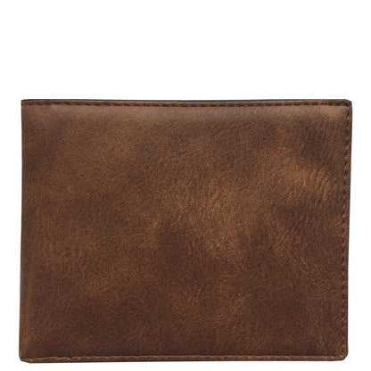 Men's Bifold Wallet, Distressed Camel