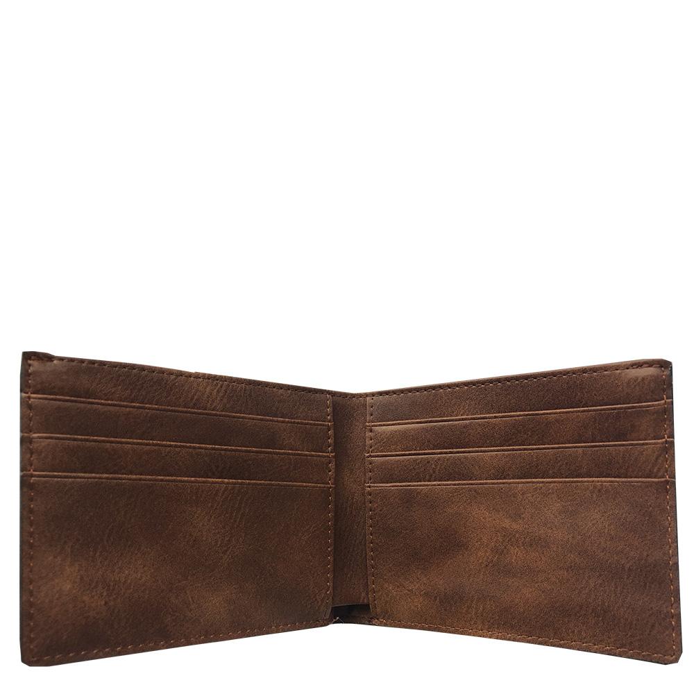 Men's Bifold Wallet, Distressed Camel