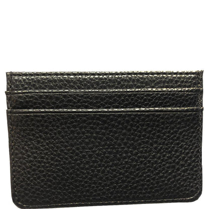 Men's Card Sleeve Wallet, Pebbled Black