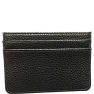 Men's Card Sleeve Wallet, Pebbled Black