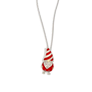 Cartoon Gnome Christmas Pendant Necklace, 32in