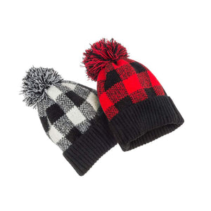 Buffalo Plaid Toque, 2 Asst Colours