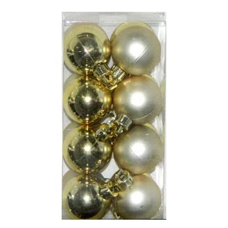 Ball Ornament, Gold, 35mm Multipack 16pc