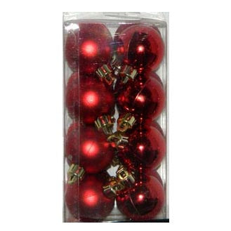 Ball Ornament, Red, 35mm Multipack 16pc