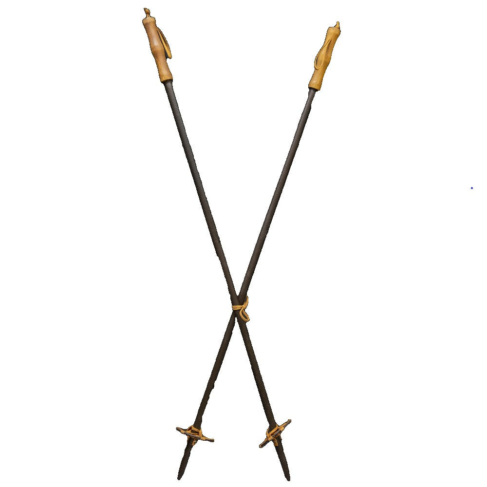 Wood Ski Poles Decor, 39.5in