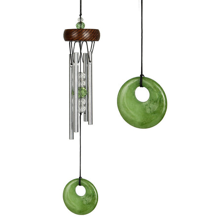 Mini Stone Wind Chime, Green, 10in