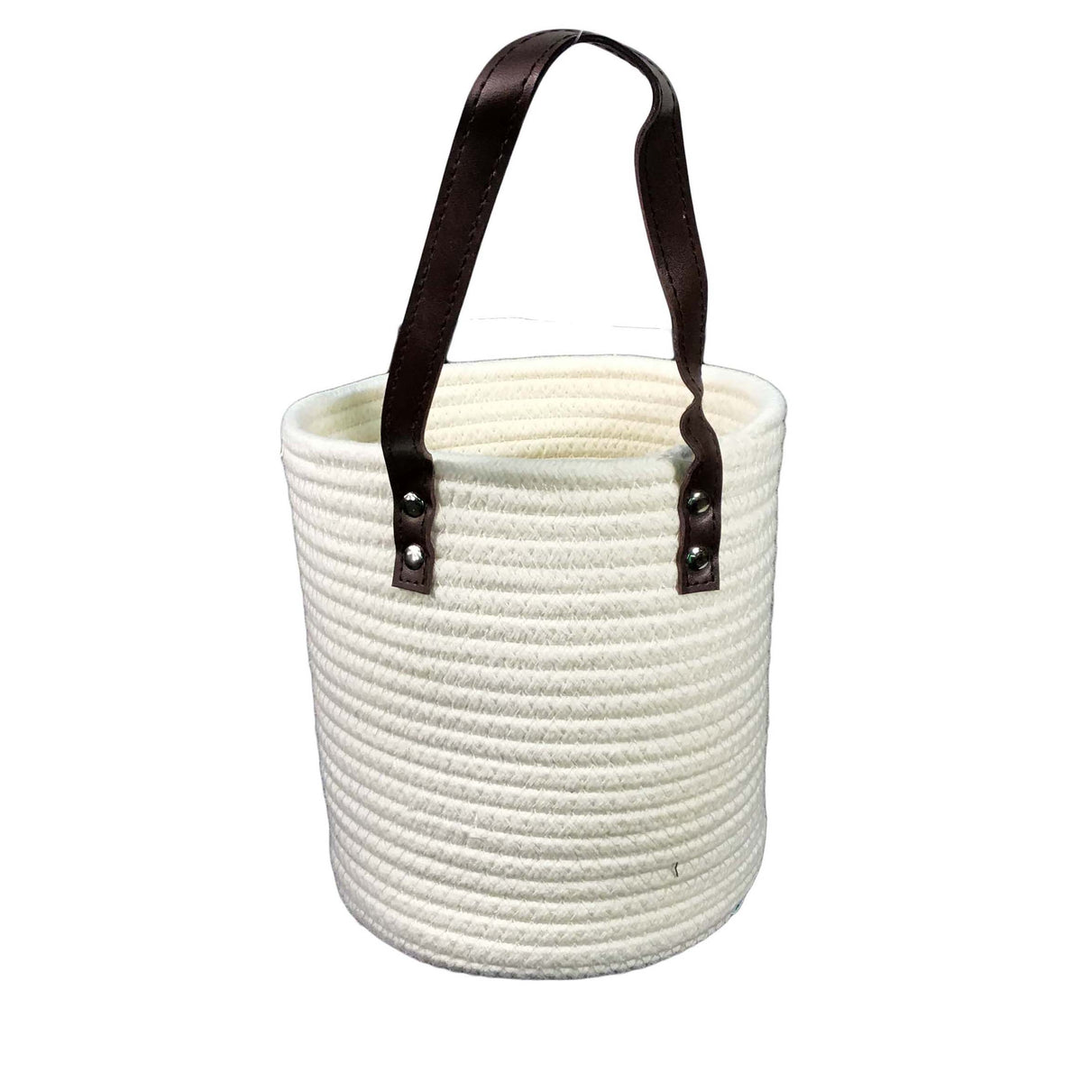 Planter, 6in, Wall, Hanging Cotton Rope, White