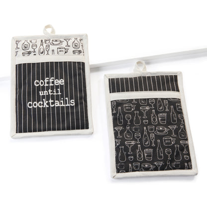 Coffee Until Cocktails Cotton Pot Holder