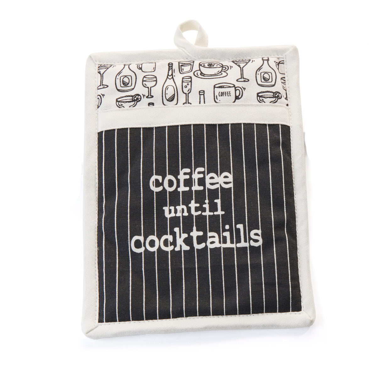 Coffee Until Cocktails Cotton Pot Holder