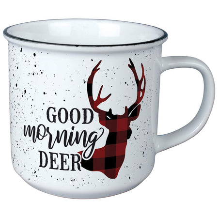 Ceramic Mug, Good Morning Deer, 13oz