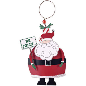 Metal Santa Ornament, Be Jolly