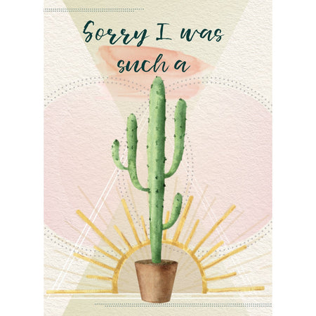 Apology Card, Cactus