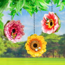 Load image into Gallery viewer, Polyresin Flower Shaped Birdhouse, Hummingbird
